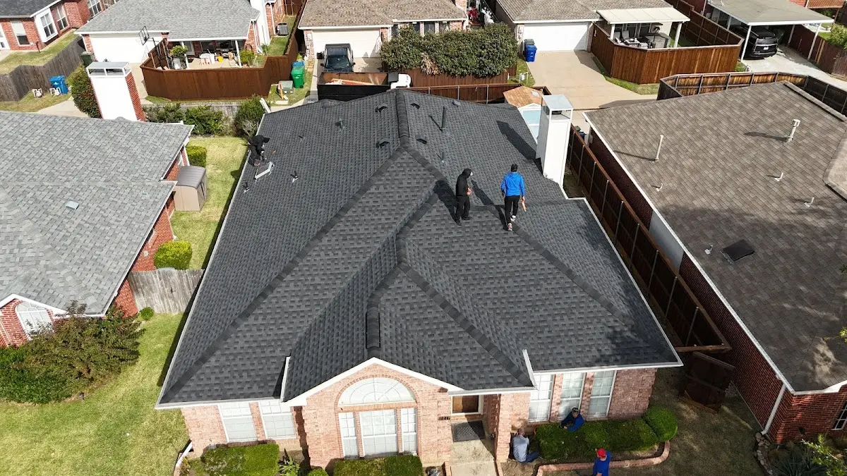 Slate & Tile Roof Repair work in progress on a Kennesaw property